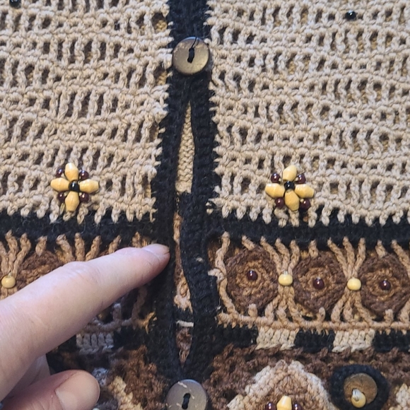 Koret Country Classics crochet boho vest vintage size Small - Picture 13 of 13